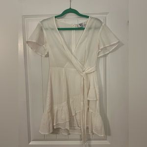 White Princess Polly Wrap Dress